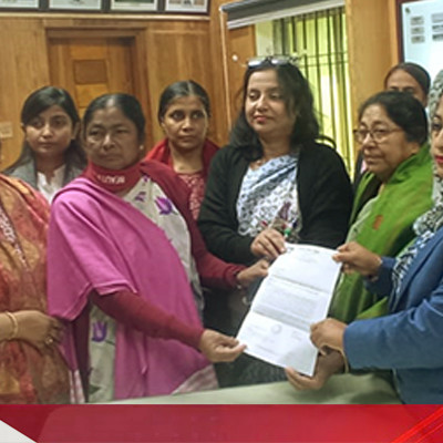 ইউপি সদস্য বাসনা মল্লিকের মৃত্যুর ঘটনায় ৬৬টি সংগঠন নড়াইলের ডিসি ও এসপি’র নিকট স্মারকলিপি