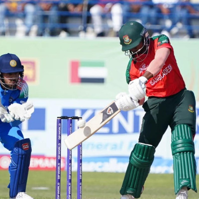 শেষ ১২ বলে ৫০ রান, চার ছক্কার বন্যায় ভারতকে বড় টার্গেট দিলো বাংলাদেশ