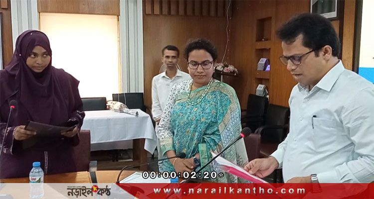 মাইজপাড়া ইউনিয়নের নবনির্বাচিত চেয়ারম্যানের শপথগ্রহণ