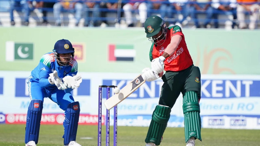 শেষ ১২ বলে ৫০ রান, চার ছক্কার বন্যায় ভারতকে বড় টার্গেট দিলো বাংলাদেশ