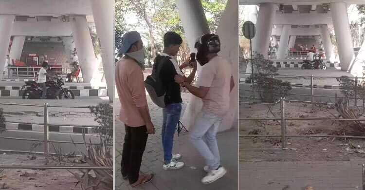 হাতিরঝিলে ‘অস্ত্র ঠেকিয়ে’ মোটরসাইকেল ছিনতাই, পরে জানা গেলো শুটিং