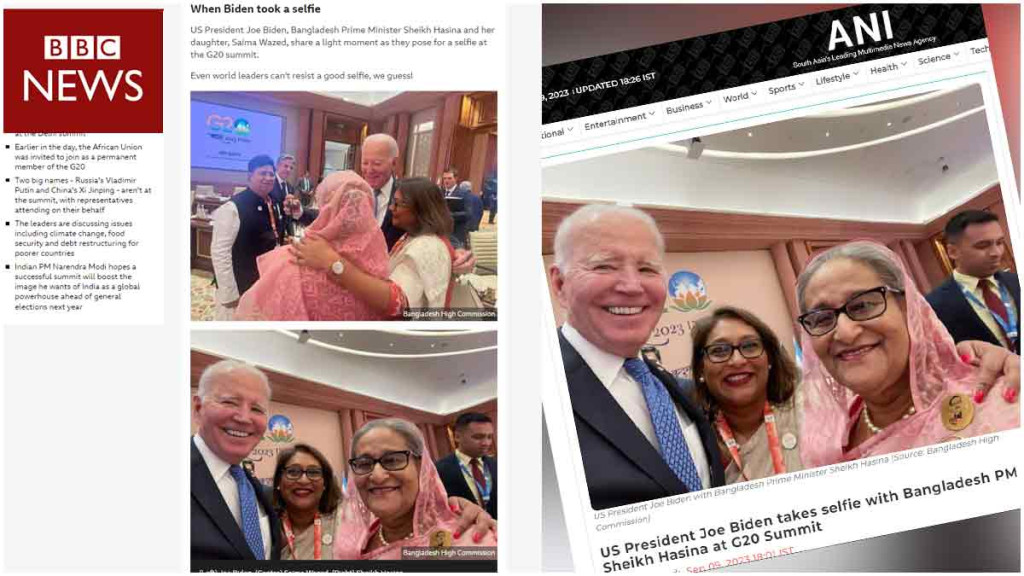 বিশ্ব গণমাধ্যমে বাইডেন-শেখ হাসিনার সেলফি