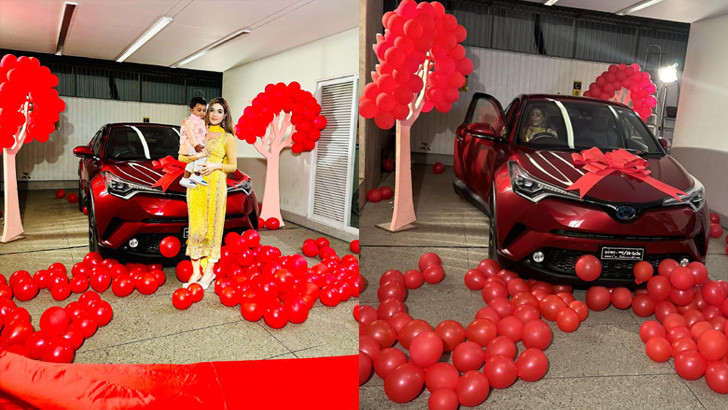 জন্মদিনে গাড়ি পেলেন মাহির ছেলে, কে দিল এই উপহার?