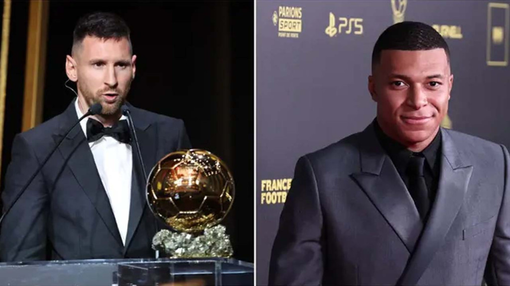 মেসির হাতে অষ্টম ব্যালন ডি’অর, যা বললেন এমবাপে