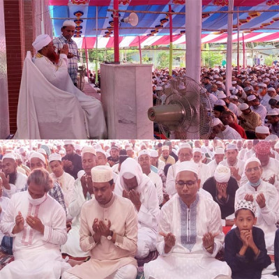 বাংলাদেশ সহ মুসলিম উম্মাহর শান্তি ও সমৃদ্ধি কামনা করে গোপালগঞ্জে ঈদের প্রধান জামাত অনুষ্ঠিত