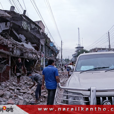 নড়াইলে ফোরলেন বাস্তবায়নে অবৈধ মার্কেট অপসারণ শুরু
