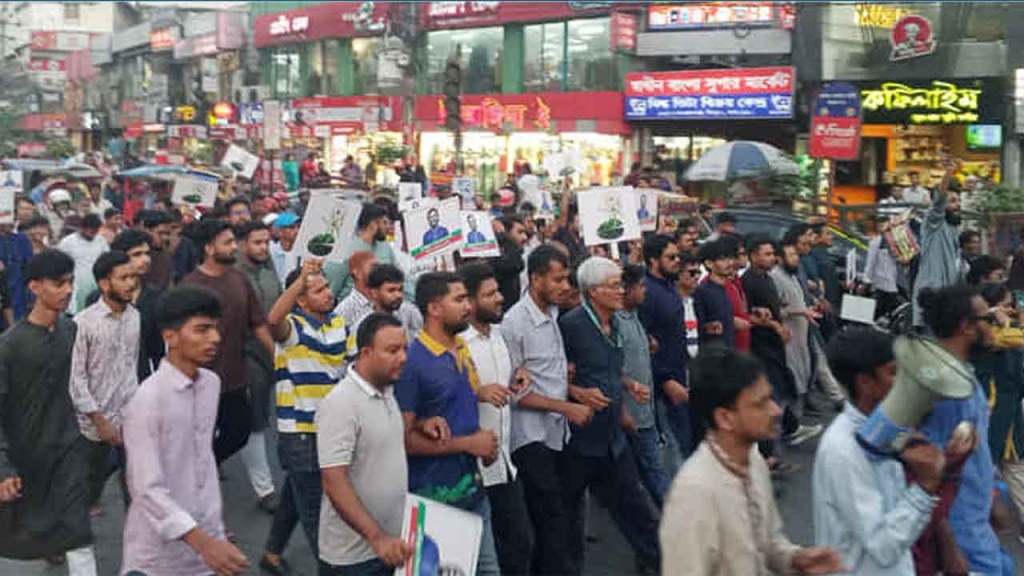 নিবন্ধন ও ‘শাপলা কলি’ প্রতীক অর্জনে এনসিপির আনন্দ মিছিল