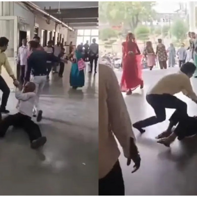 ভারতে হাসপাতালে বৃদ্ধকে চিকিৎসকের মারধর, নিয়ে গেলেন টেনে হিঁচড়ে
