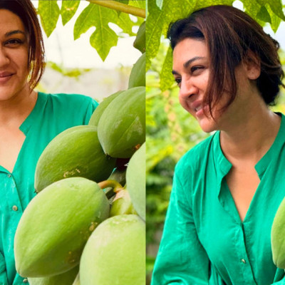 ফলভর্তি বাগানে সুখ খুঁজে পেলেন জয়া আহসান