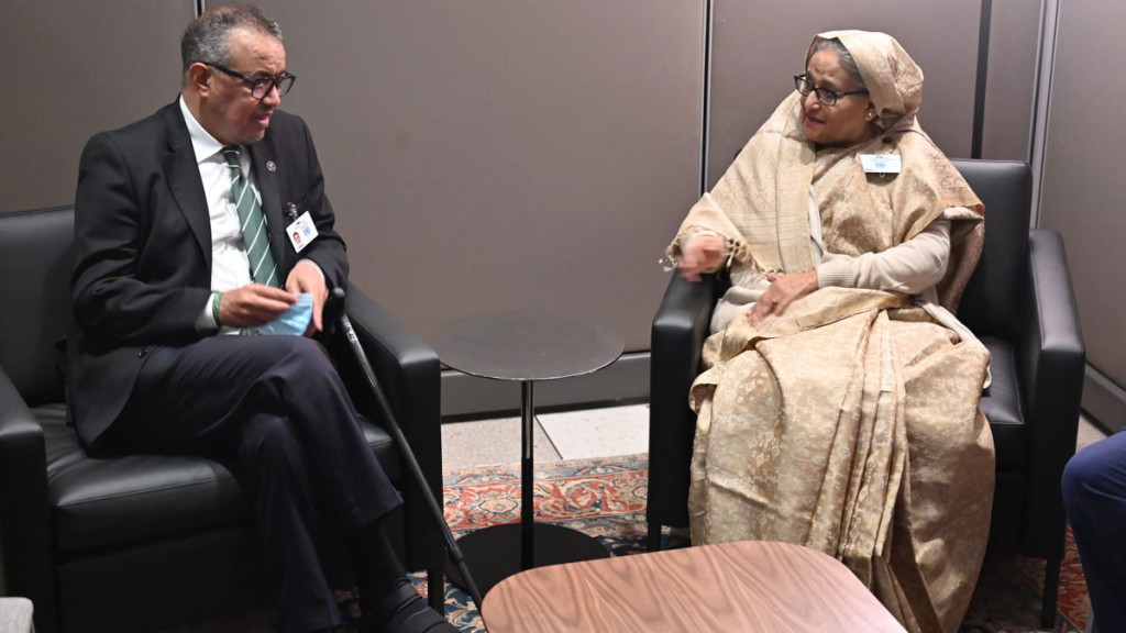 বিশ্ব স্বাস্থ্য সংস্থার মহাপরিচালকের সঙ্গে প্রধানমন্ত্রীর বৈঠক