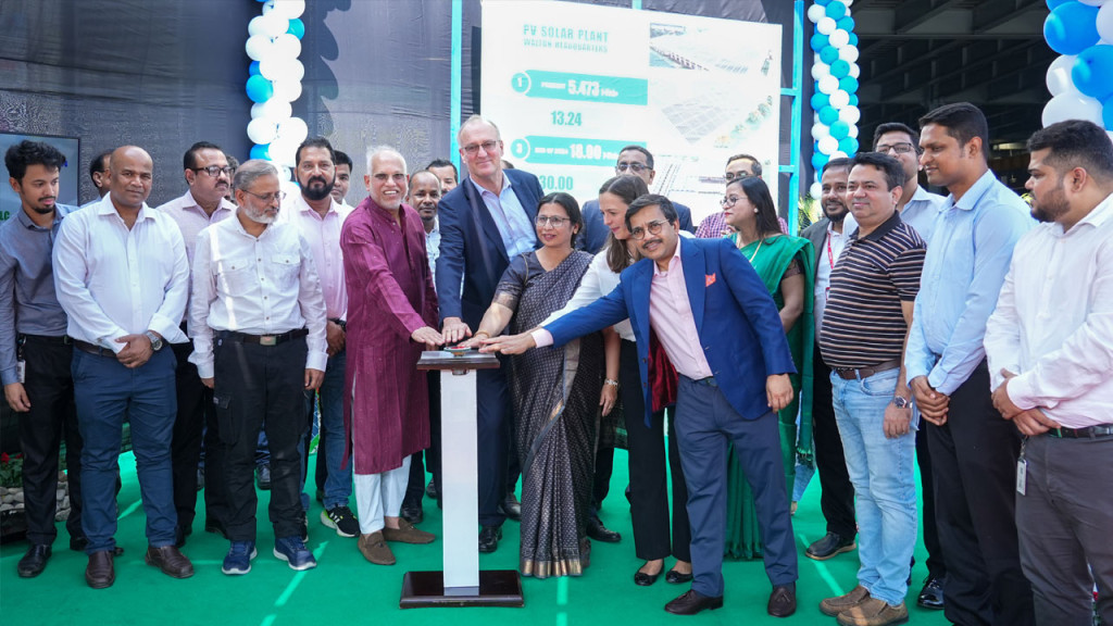 ওয়ালটন হেডকোয়ার্টার্সে ৩.৩ মেগাওয়াট সোলার পাওয়ার প্ল্যান্ট স্থাপন